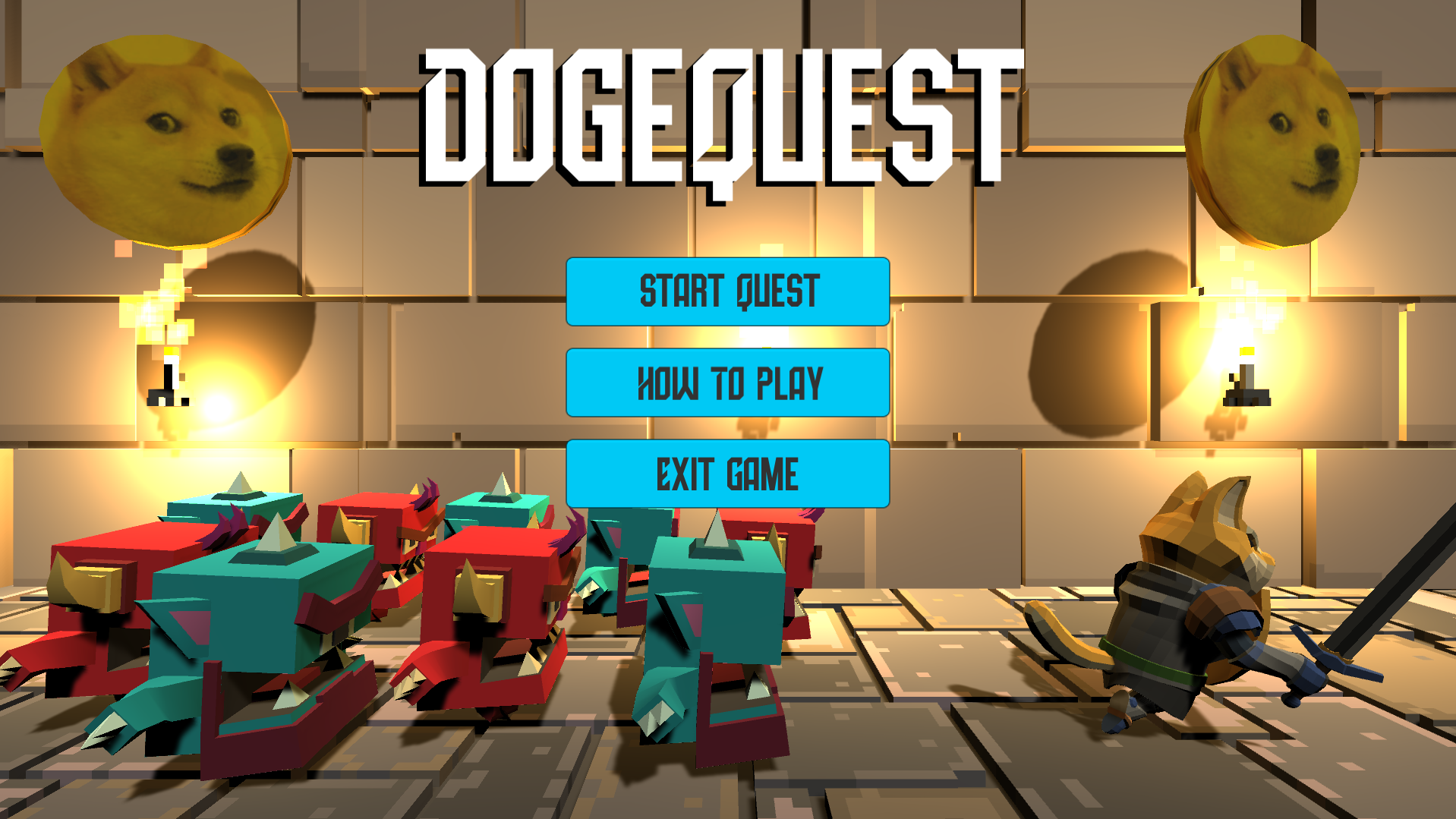 picture of the title screen of Kubus