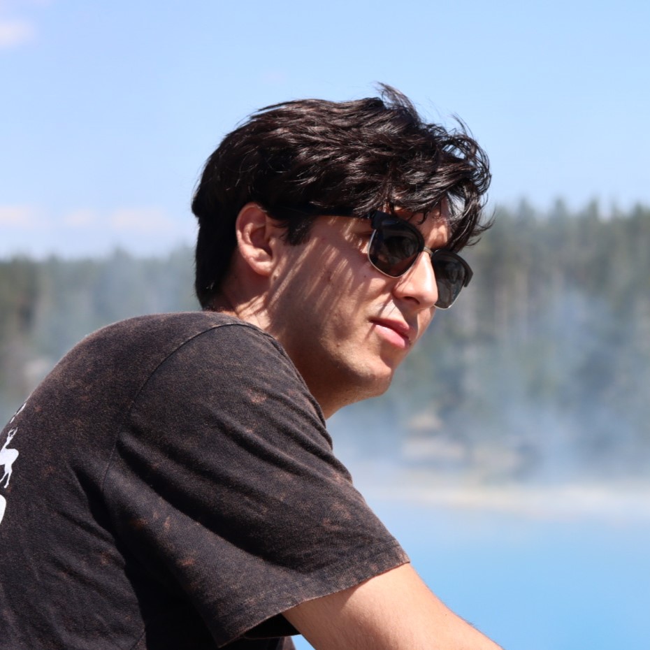a picture of Nathan in yellowstone